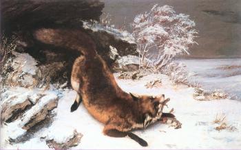 古斯塔夫 庫爾貝 The Fox in the Snow 古斯塔夫 庫爾貝 The Fox in the Snow